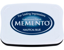 Tsukineko MEMENTO Tampon encreur bleu nautique translucide 95x65mm