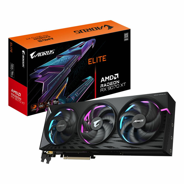 Carte Graphique Gigabyte 9VR907XTAE-00-G10 radeon rx 9070 xt 16 GB GDDR6 Carte Graphique Gigabyte 9VR907XTAE-00-G10 radeon rx 9070 xt 16 GB GDDR6