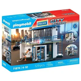 Playmobil 71874 Poste de police avec salle de recherches - Les policiers - City Action - 129 pièces - À partir de 4 ans