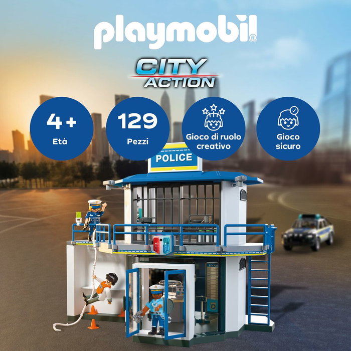 Playmobil Poste de police avec salle de recherches 71874