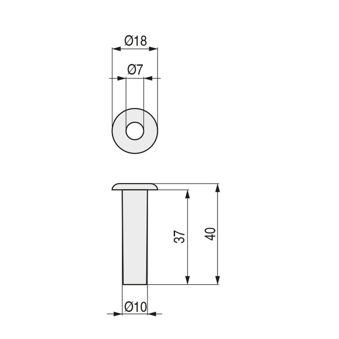 Q&Q Taco Liso Sombrerete 10-37 Int.7 Blanc
