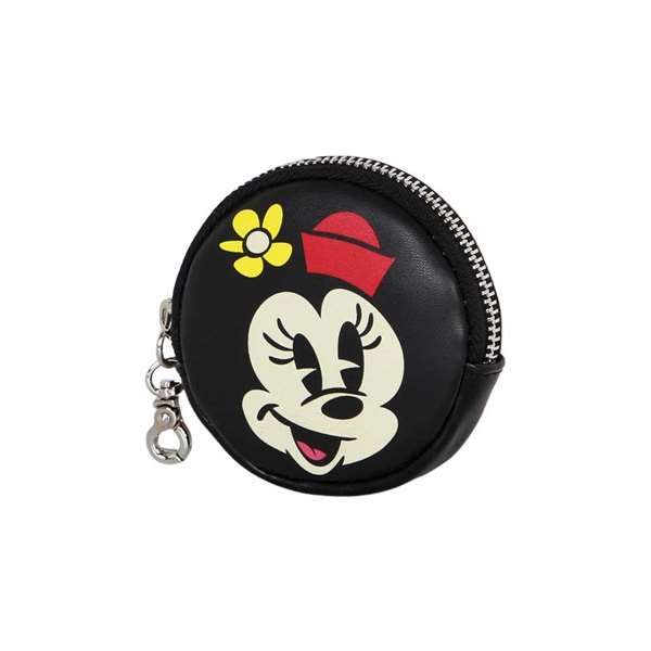 Karactermania Monedero Cookie Minnie Mouse Face - Porte-monnaie rond PVC pour enfants 3 ans et plus, 8.7 x 2.3 x 8.7 cm, multicolor, fermeture à zip
