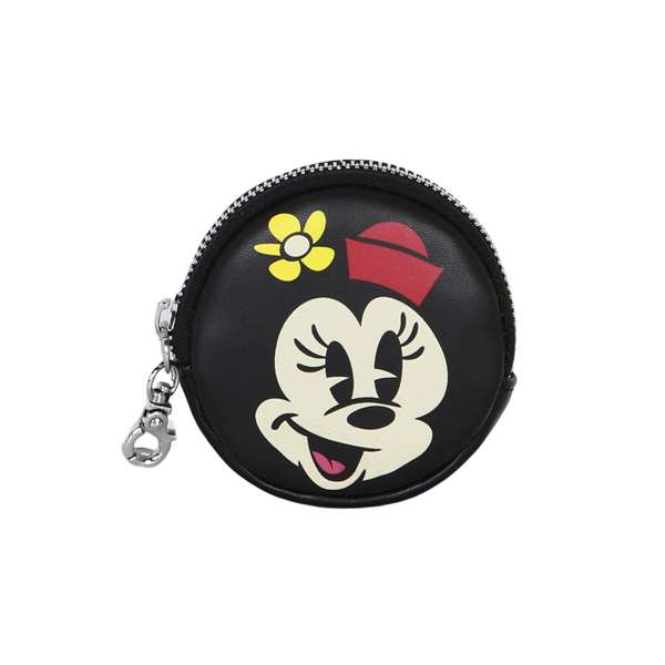 Karactermania Monedero Cookie Minnie Mouse Face - Porte-monnaie rond PVC pour enfants 3 ans et plus, 8.7 x 2.3 x 8.7 cm, multicolor, fermeture à zip