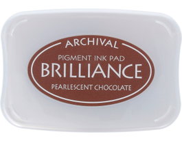 Tsukineko BRILLIANCE Tampon d'encre Chocolate Perlado 95x65mm