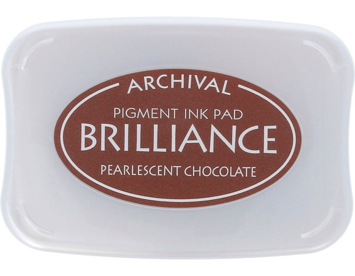 Tsukineko BRILLIANCE Tampon d'encre Chocolate Perlado 95x65mm Tsukineko BRILLIANCE Tampon d'encre Chocolate Perlado 95x65mm