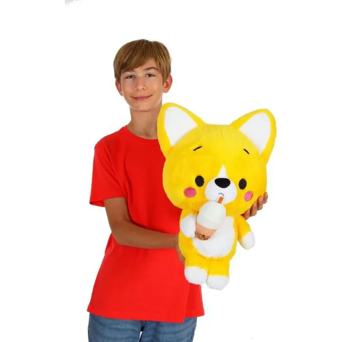 Gipsy Toys Little Corgi Cuties Peluche Kawaii 42 cm Bubble Tea en polyester doux Gipsy Toys Little Corgi Cuties Peluche Kawaii 42 cm Bubble Tea en polyester doux