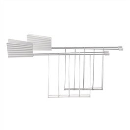 Alessi MDL08RACKW - Support à 2 pinces pour grille-pain Plissé - Blanc - Dessiné par Michele De Lucchi