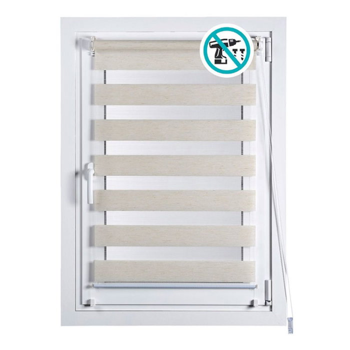 Store à enrouleur Stor Planet Clip&Fix Night&Day Beige 150 x 180 cm Store à enrouleur Stor Planet Clip&Fix Night&Day Beige 150 x 180 cm