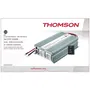 Thomson Convertisseur de tension 24V vers 220V 1200W - Avec 2 prises secteur et télécommande filaire de 4,80m - Sécurisé contre surchauffe et surcharge