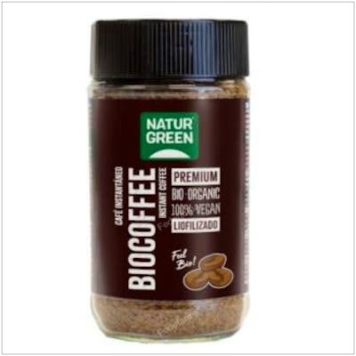 NaturGreen BioCoffee Café Instantané Bio 100g Mélange Arabica et Robusta