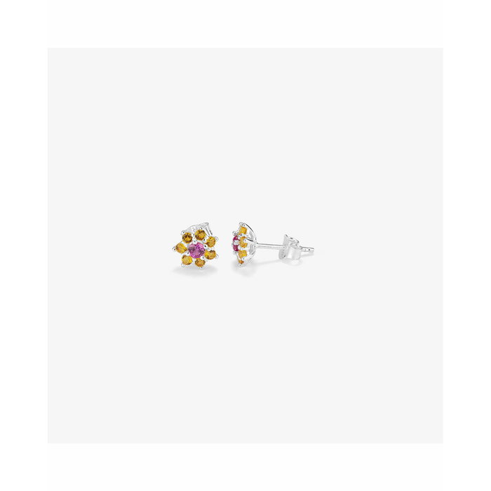 Radiant Boucle d'oreilles bouton SS pierre rose ROSETONES