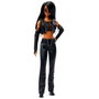Barbie - Poupée collectionnable Barbie Signature Aaliyah Hrm80 Mattel - 29 cm - Cheveux noirs - Tenue en simili cuir noir