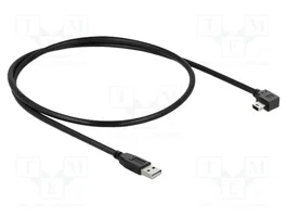 DELOCK Câble USB 2.0 avec USB A et Mini USB B à angle droit 90° (0,5m)