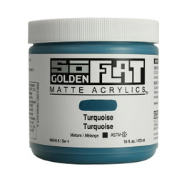 Golden SoFlat Couleurs acryliques Turquoise 473 ml