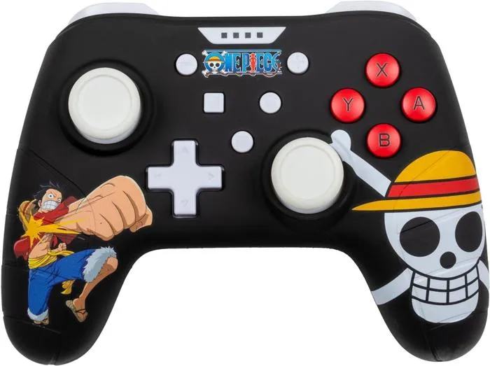 Konix One Piece - Manette Filaire pour Nintendo Switch et PC - Motif Luffy, Vibration, Câble 3 m, Poignées Antidérapantes Konix One Piece - Manette Filaire pour Nintendo Switch et PC - Motif Luffy, Vibration, Câble 3 m, Poignées Antidérapantes