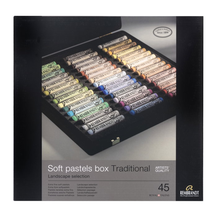 Rembrandt Set de pastels souples Sélection Paysage Traditionnel en boîte en bois, 45 unités Rembrandt Set de pastels souples Sélection Paysage Traditionnel en boîte en bois, 45 unités