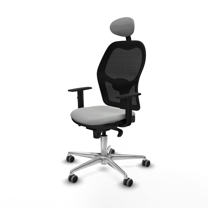 Piqueras y Crespo Chaise de Bureau avec Appui-tête Jorquera 1D086G1 Gris clair