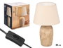 Giftdecor Lampe Vieillie Rayures Verticales 44 cm Céramique Tissu Marron E27 (Set de 4)