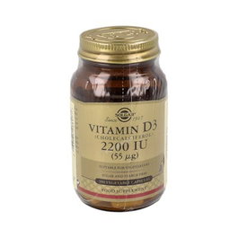 SOLGAR Vitamine D3 2200 UI (55 µg) 100 capsules végétales