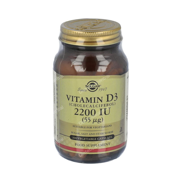 Solgar Vitamine D3 2200 UI (55 µg) 100 capsules végétales
