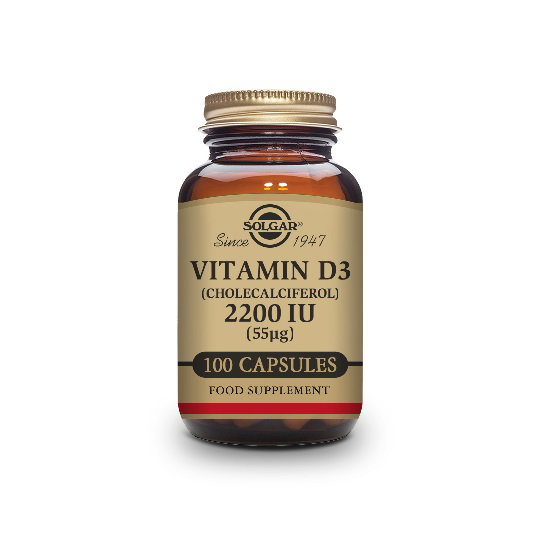 Solgar Vitamine D3 2200 UI (55 µg) 100 Capsules végétales Solgar Vitamine D3 2200 UI (55 µg) 100 Capsules végétales