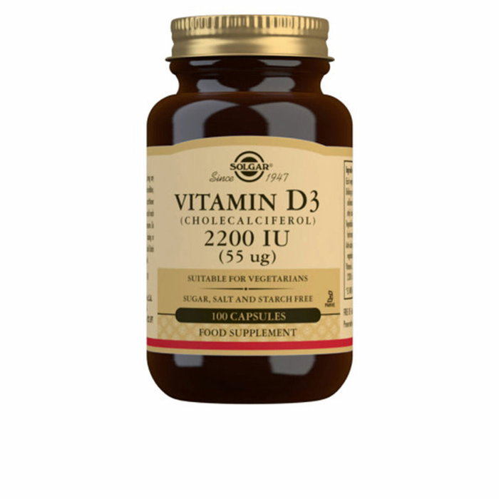 Solgar Vitamine D3 2200 UI (55 µg) 100 Capsules végétales Solgar Vitamine D3 2200 UI (55 µg) 100 Capsules végétales
