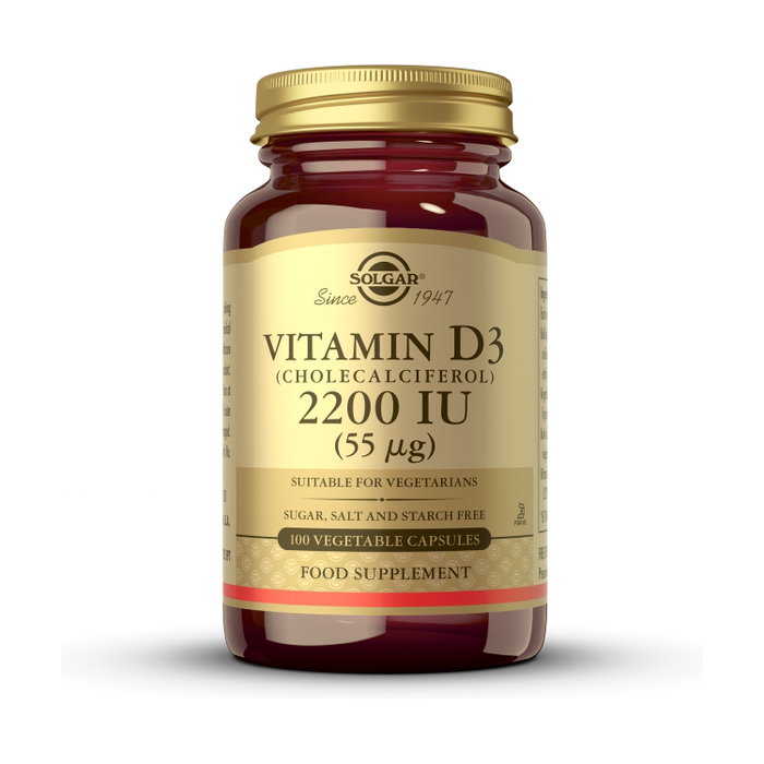 Solgar Vitamine D3 2200 UI (55 µg) 100 capsules végétales