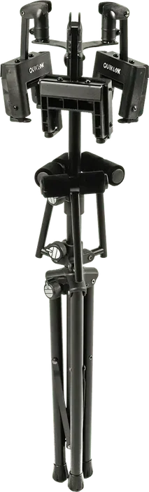 QUIKLOK Soporte Triple Guitare/Basse Universal avec Autoblocage de Sécurité Noir