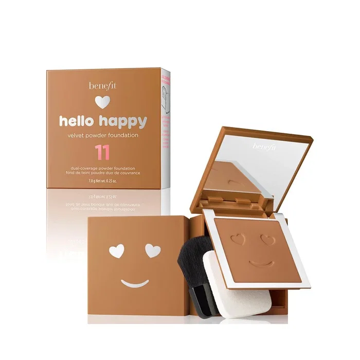 Benefit Hello Happy Velvet Fond de teint compact - 11, Neutre foncé