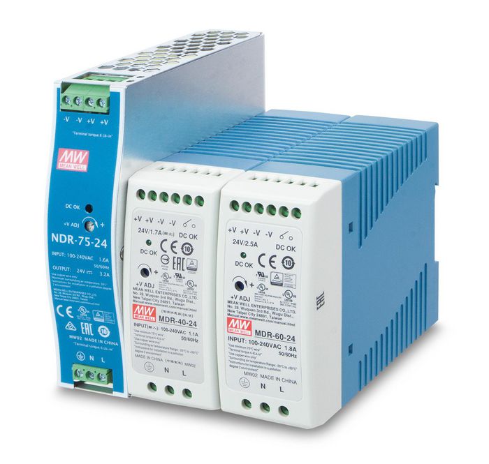 Planet - Bloc d'alimentation DIN Rail industriel 40W, entrée AC 100-240V / DC 120-370V, sortie 24V/48V DC, protections intégrées