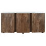 Buffet Home ESPRIT Blanc Marron Marbre Bois de manguier 162,5 x 47 x 76 cm