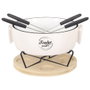 Cook Concept Fondue pour 4 personnes avec olla en céramique et plateau en bambou