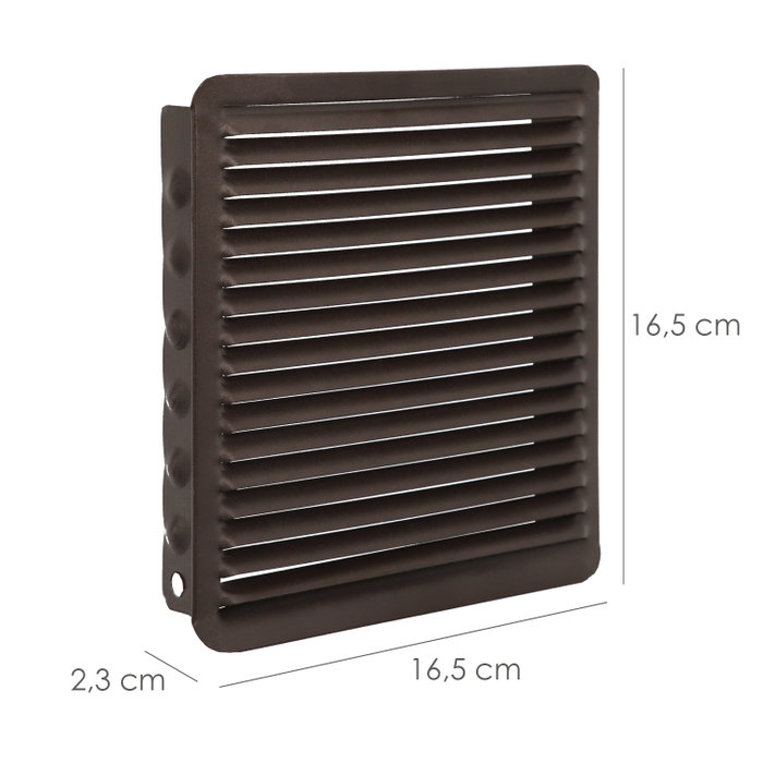 WOLFPACK LINEA PROFESIONAL Grille encastrée aluminium aspect bois 17 x 17 mm WOLFPACK LINEA PROFESIONAL Grille encastrée aluminium aspect bois 17 x 17 mm