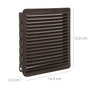 WOLFPACK LINEA PROFESIONAL Grille encastrée aluminium aspect bois 17 x 17 mm