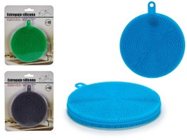 ARTE REGAL Lot de 24 Tampons de Nettoyage ronds en Silicone - Bleu, Noir, Vert