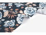 Dailylike Tissu coton Oxford vintage flower bleu 1,50m x 3m