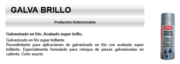 CRC Revestimiento Galvanizado Brillo Spray 400 ml