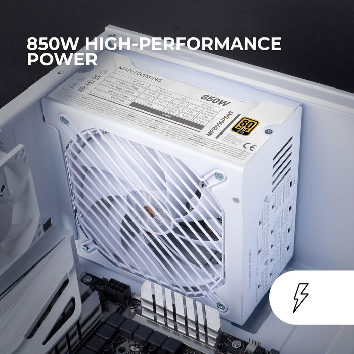 Bloc d’Alimentation Mars Gaming MPB850PSIW ATX 850 W 80 Plus Gold Bloc d’Alimentation Mars Gaming MPB850PSIW ATX 850 W 80 Plus Gold