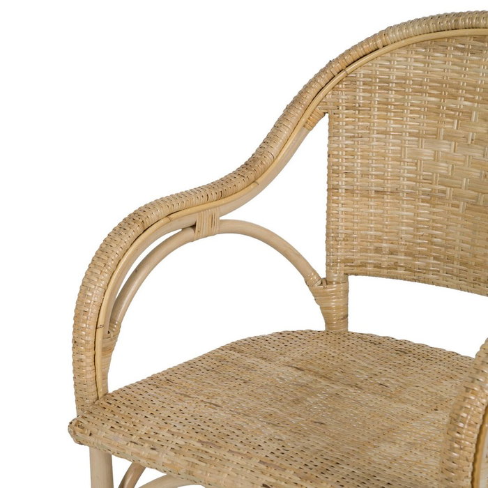BigBuy Home Chaise de Salle à Manger Naturel Rotin