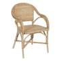 BigBuy Home Chaise de Salle à Manger Naturel Rotin