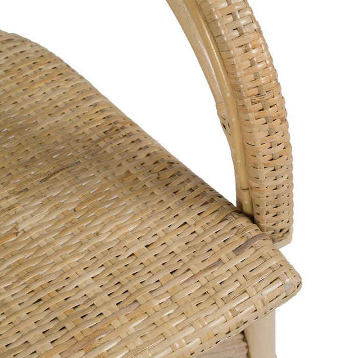 BigBuy Home Chaise de Salle à Manger Naturel Rotin