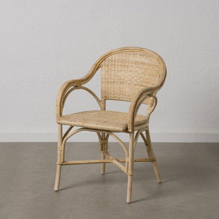 BigBuy Home Chaise de Salle à Manger Naturel Rotin