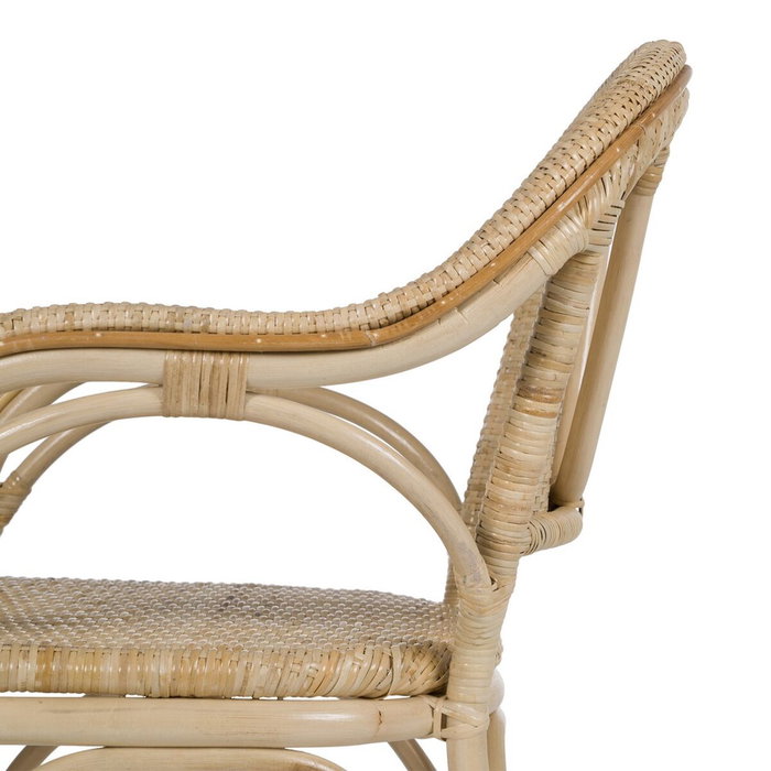 BigBuy Home Chaise de Salle à Manger Naturel Rotin