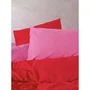 Parure de lit 1 housse de couette 220 x 240 cm + 2 taies d'oreiller 60 x 60 cm - 100% coton renforcé 145 fils - Rouge et Fuchsia