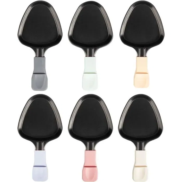 Appareil à raclette 6 personnes Livoo DOC207P - 800W - Plateau grill amovible antiadhésif 29x29 cm - Thermostat automatique - Lot de 6 spatules et 6 caquelons