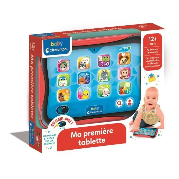 Clementoni Ma Première Tablette Parlante - Tablette Éducative et Interactive pour Bébé avec 12 Boutons Tactiles, Apprentissage des Chiffres, Lettres et Musique, Jeu d'Imitation Clementoni Ma Première Tablette Parlante - Tablette Éducative et Interactive pour Bébé avec 12 Boutons Tactiles, Apprentissage des Chiffres, Lettres et Musique, Jeu d'Imitation