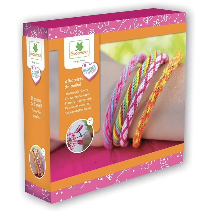 Sycomore - Kit Créatif Atelier de Bijoux avec Disques et Fils pour Bracelets de l'Amitié - 4 Techniques - À Partir de 7 Ans Sycomore - Kit Créatif Atelier de Bijoux avec Disques et Fils pour Bracelets de l'Amitié - 4 Techniques - À Partir de 7 Ans