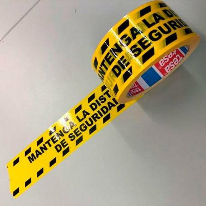 Ruban adhésif TESA Jaune Noir 33 m