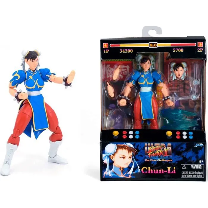 Smoby Figurine Articulée Chun-Li Street Fighter - 15 cm avec accessoires - Sous licence officielle Capcom - Plus de 20 points d'articulation - A partir de 8 ans Smoby Figurine Articulée Chun-Li Street Fighter - 15 cm avec accessoires - Sous licence officielle Capcom - Plus de 20 points d'articulation - A partir de 8 ans
