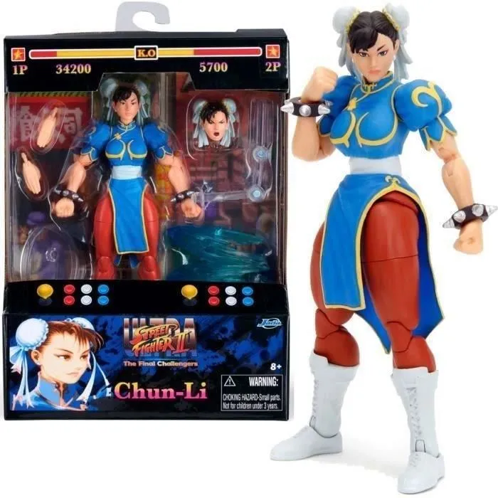Smoby Figurine Articulée Chun-Li Street Fighter - 15 cm avec accessoires - Sous licence officielle Capcom - Plus de 20 points d'articulation - A partir de 8 ans Smoby Figurine Articulée Chun-Li Street Fighter - 15 cm avec accessoires - Sous licence officielle Capcom - Plus de 20 points d'articulation - A partir de 8 ans